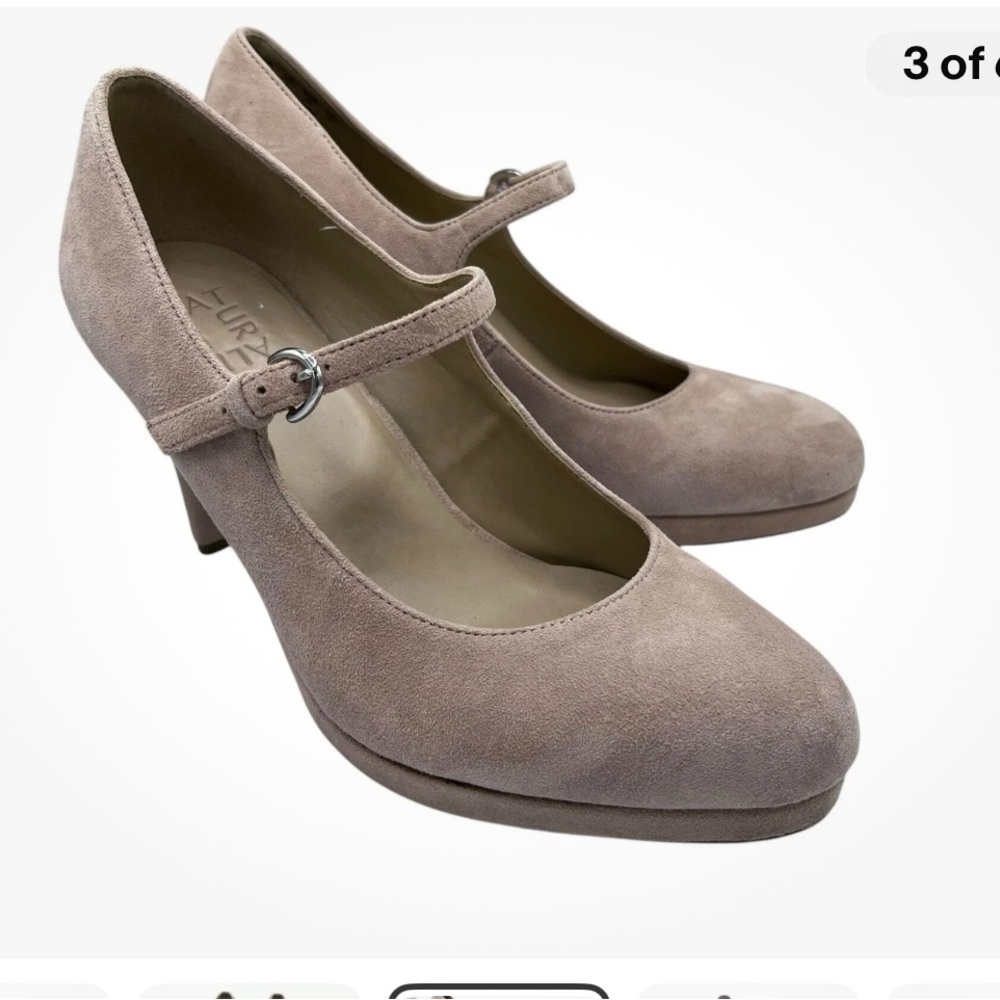 Naturalizer Cream Heels with Elegant Design